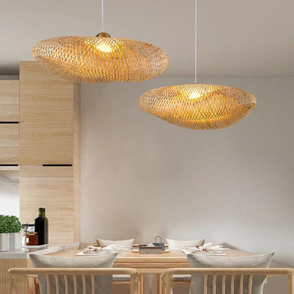Håndlavet Rattan Loftlampe til Hygge og Stil Hængelampe Tech Butik