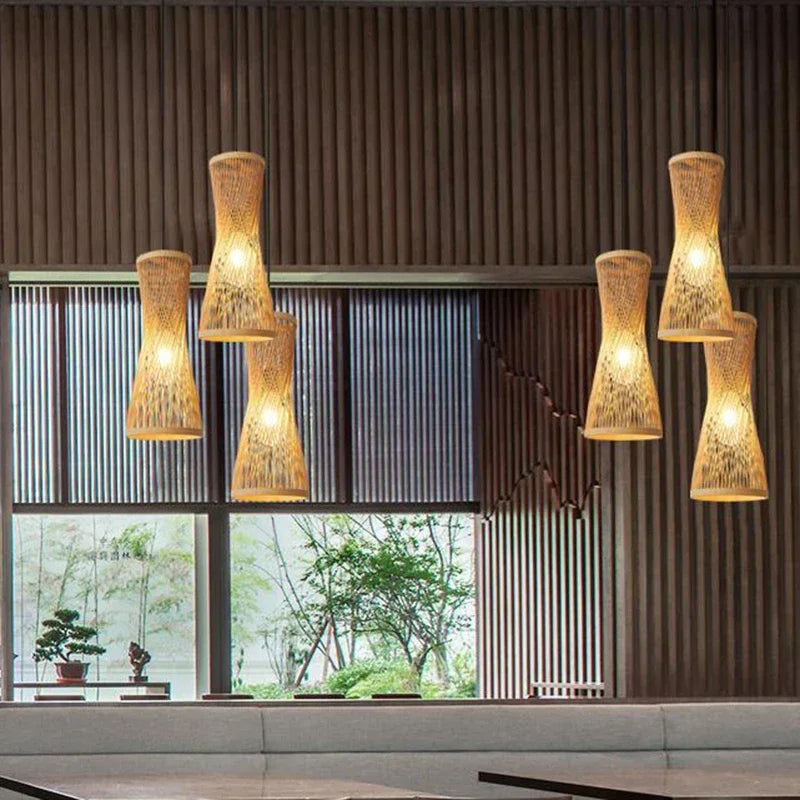 Håndvævet Bambuslampe til Rolige Rum Hængelamper Tech Butik