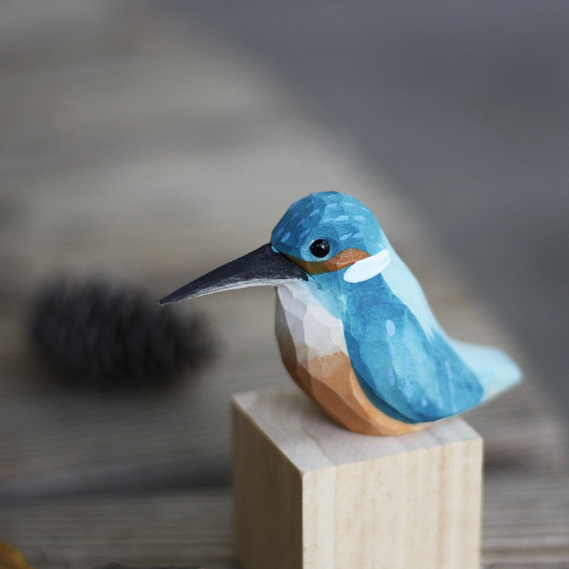 Elegant Skandinavisk Bird-pynt – Håndskåret Træ Robin Wooden Bird Ornament Tech Butik D