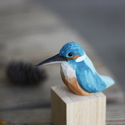 Elegant Skandinavisk Bird-pynt – Håndskåret Træ Robin Wooden Bird Ornament Tech Butik D