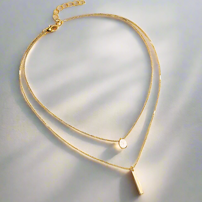 Halskædesæt med Guldvedhæng – Et Strejf af Tidløs Elegance Jewelry Necklace Bar Tech Butik