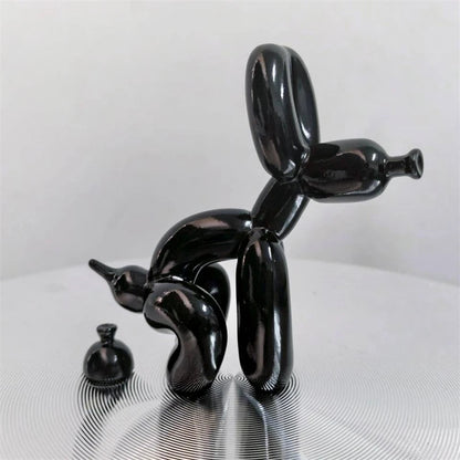 Ballonhund af Ballade – Håndlavet Resinfigur med Legende Design Skulpturer Tech Butik Sort