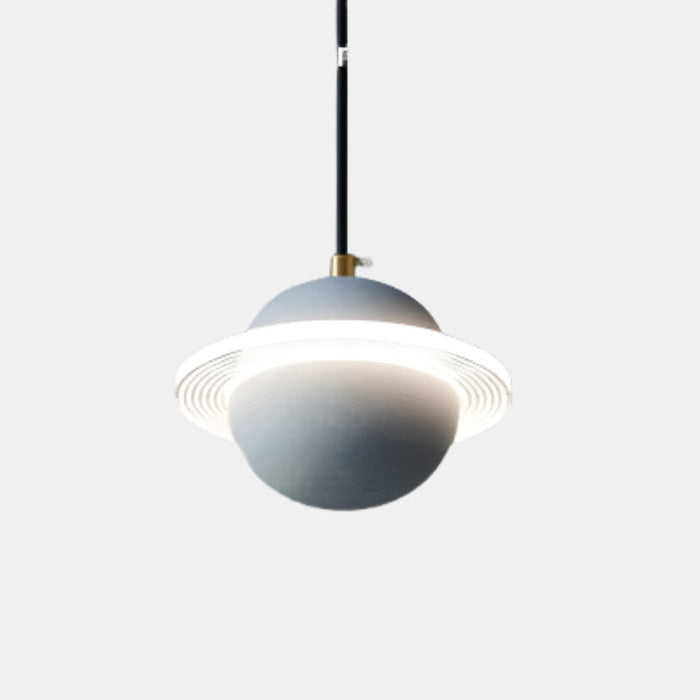 Moderne LED Pendel med Planetformet Design Hængelamper Tech Butik B-Cementfarve