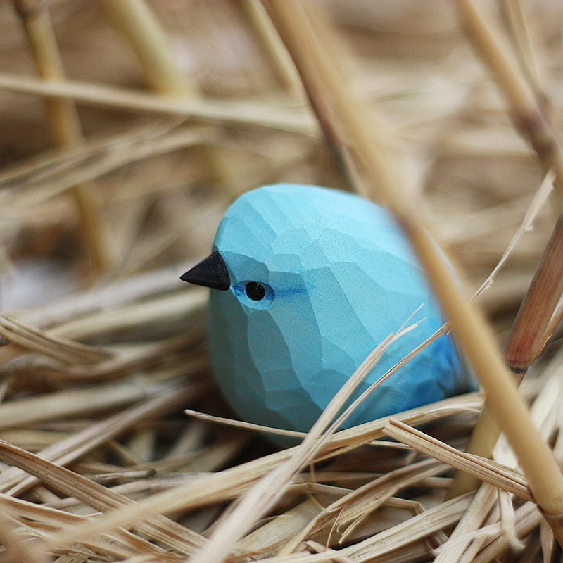Elegant Skandinavisk Bird-pynt – Håndskåret Træ Robin Wooden Bird Ornament Tech Butik