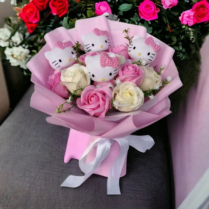 Hello Kitty Blomsterbuket – Bedårende blomsterarrangement til glædelige gaver Home & Decor Tech Butik