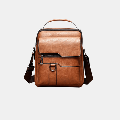 Herre Læderskuldertaske – Slank & Praktisk Håndtasker Tech Butik Lysbrun