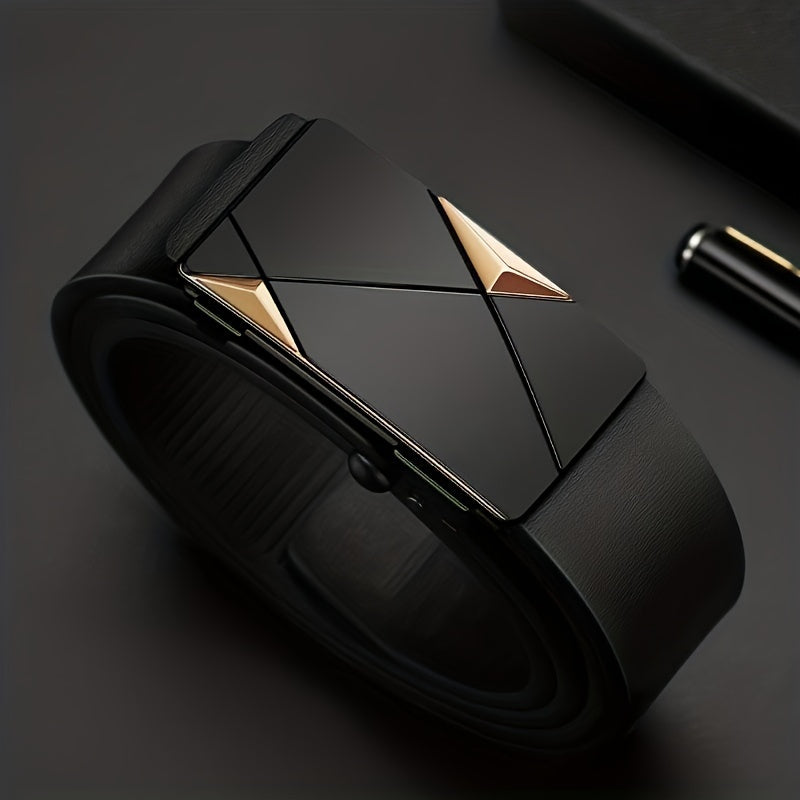 Herrebælte i Ægte Læder med Automatisk Spænde – Stil Møder Funktionalitet Herre bælter Tech Butik