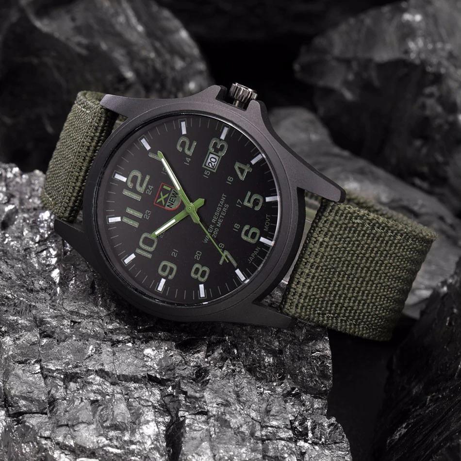 Herreur i Robust Taktisk Outdoor-Design Armbåndsure Tech Butik Grøn