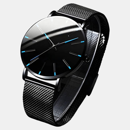 Herreur med Minimalistisk Ultra-Tyndt Design Armbåndsure Tech Butik Sort Blå