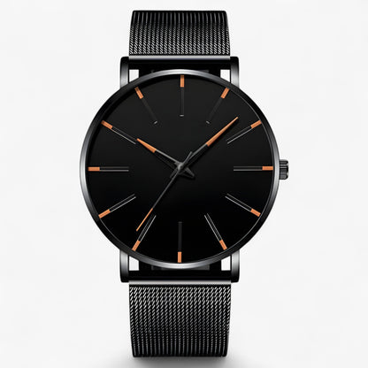 Herreur med Minimalistisk Ultra-Tyndt Design Armbåndsure Tech Butik Sort Orange