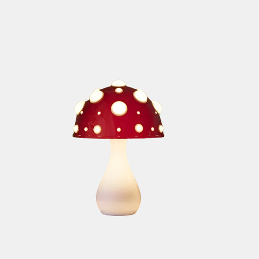 Hyggelig Svampeformet Lampe til Dekorativ Stemning Børnelamper Tech Butik Hvid