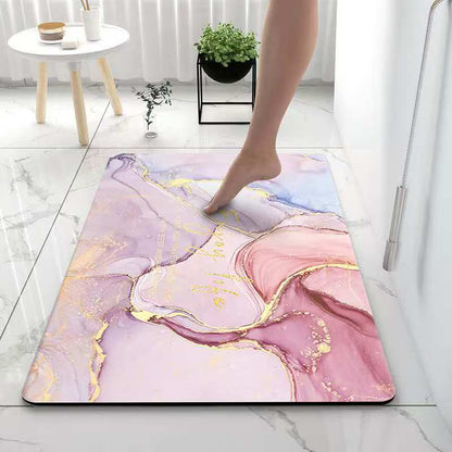 Ultra-absorberende Badeværelsesmåtte – Stilfuld & Sikker Gulvbeskyttelse Bath Mats & Rugs Tech Butik Lyserød 80cm x 50cm