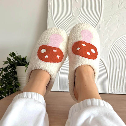 Elskendes Bløde Plys-Tøfler – Adorable Matchende Indendørs Komfort Slippers Tech Butik Svamp 36