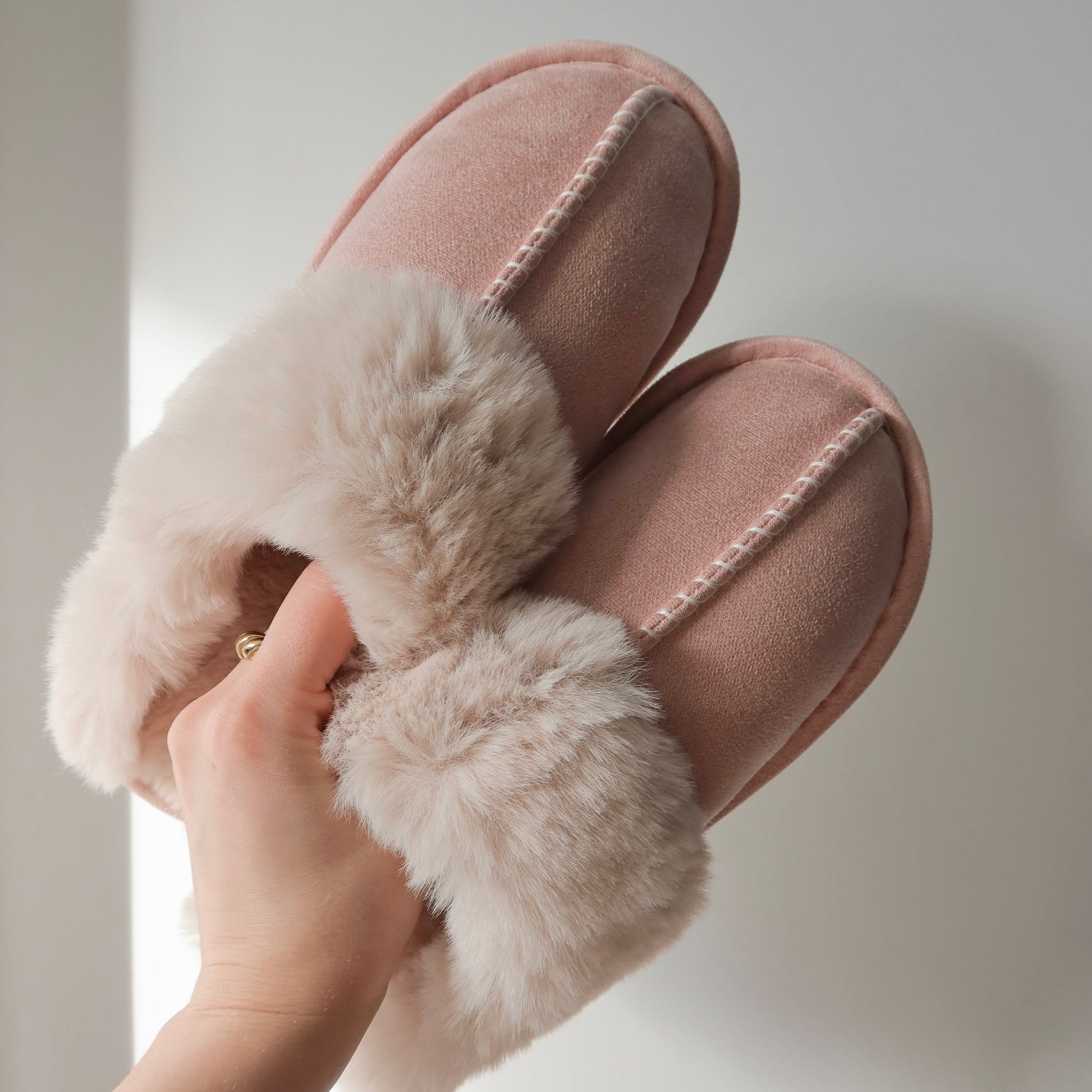 Ultra-Komfort Nordiske Tøfler – Ultra-Plys, Varme og Stilfuld Slip-On Komfort Slippers Tech Butik Lyserød 36