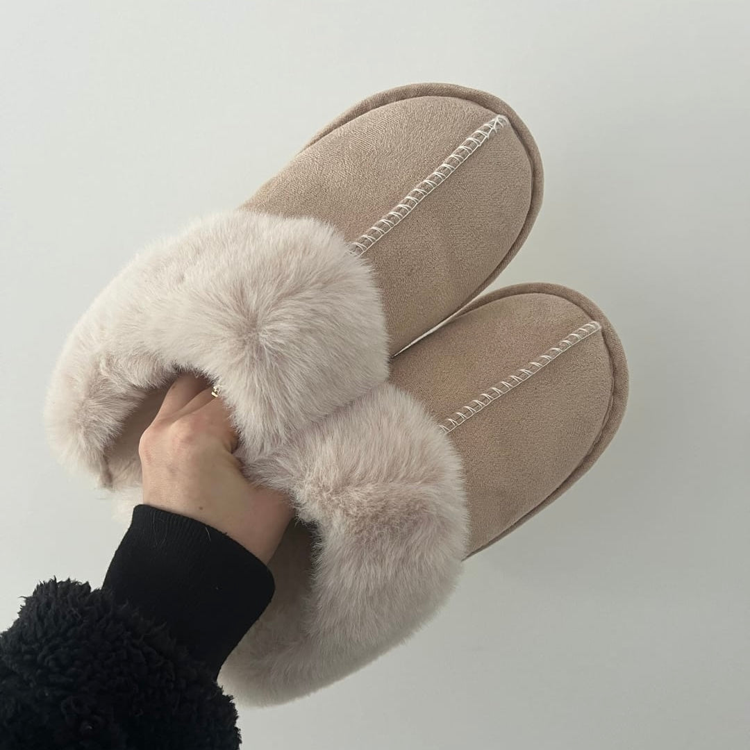 Ultra-Komfort Nordiske Tøfler – Ultra-Plys, Varme og Stilfuld Slip-On Komfort Slippers Tech Butik Let creme 36