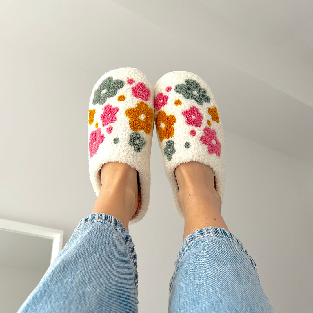 Dame Blomster hjemmesko - Hygge Slip-On Blomsterkomfort til Glade Fødder Slippers Tech Butik