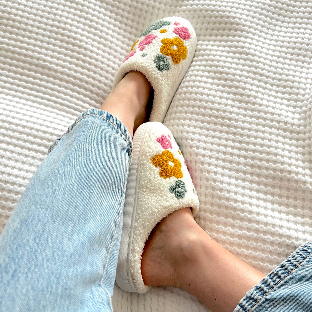 Dame Blomster hjemmesko - Hygge Slip-On Blomsterkomfort til Glade Fødder Slippers Tech Butik