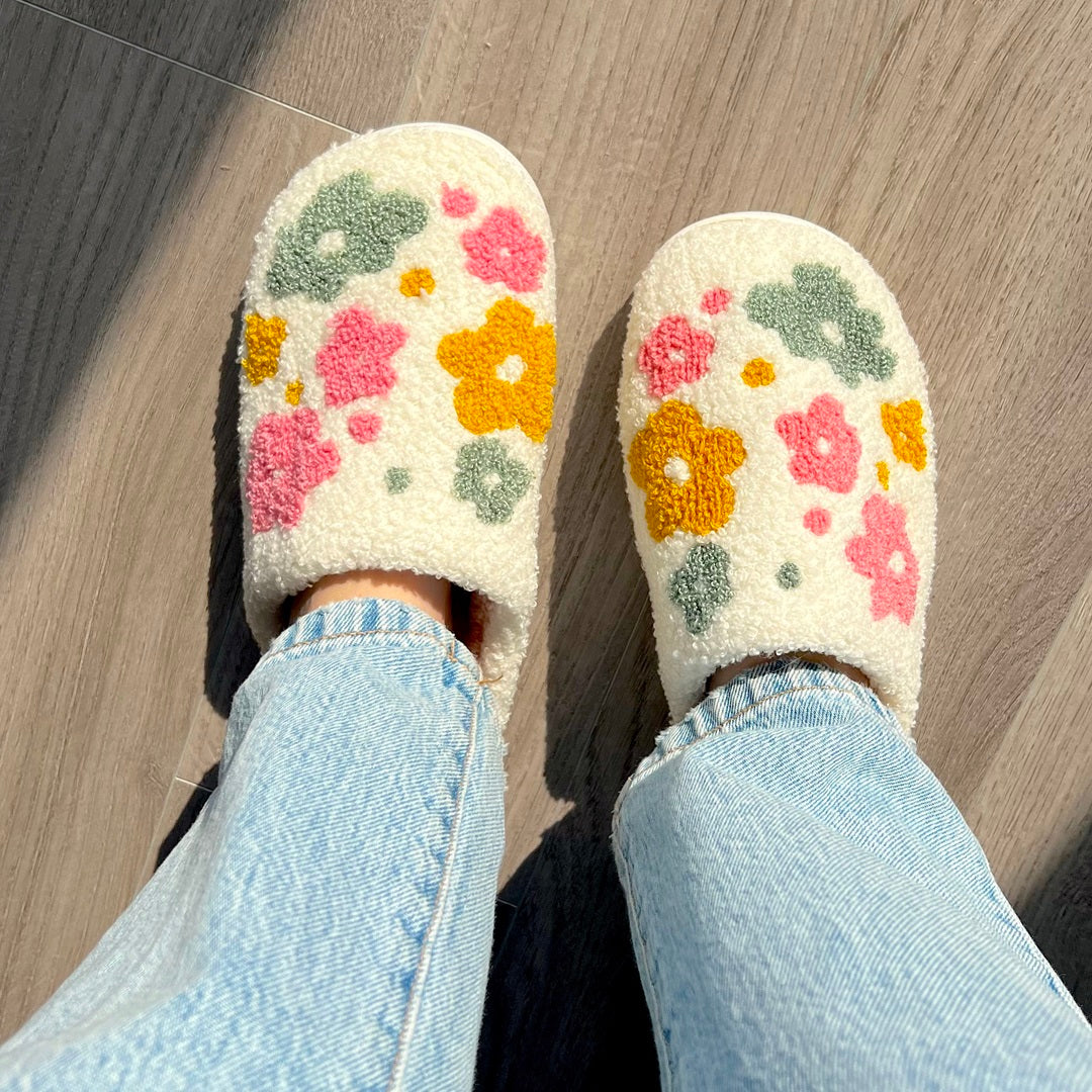 Dame Blomster hjemmesko - Hygge Slip-On Blomsterkomfort til Glade Fødder Slippers Tech Butik