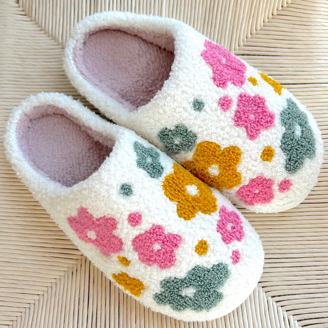 Dame Blomster hjemmesko - Hygge Slip-On Blomsterkomfort til Glade Fødder Slippers Tech Butik