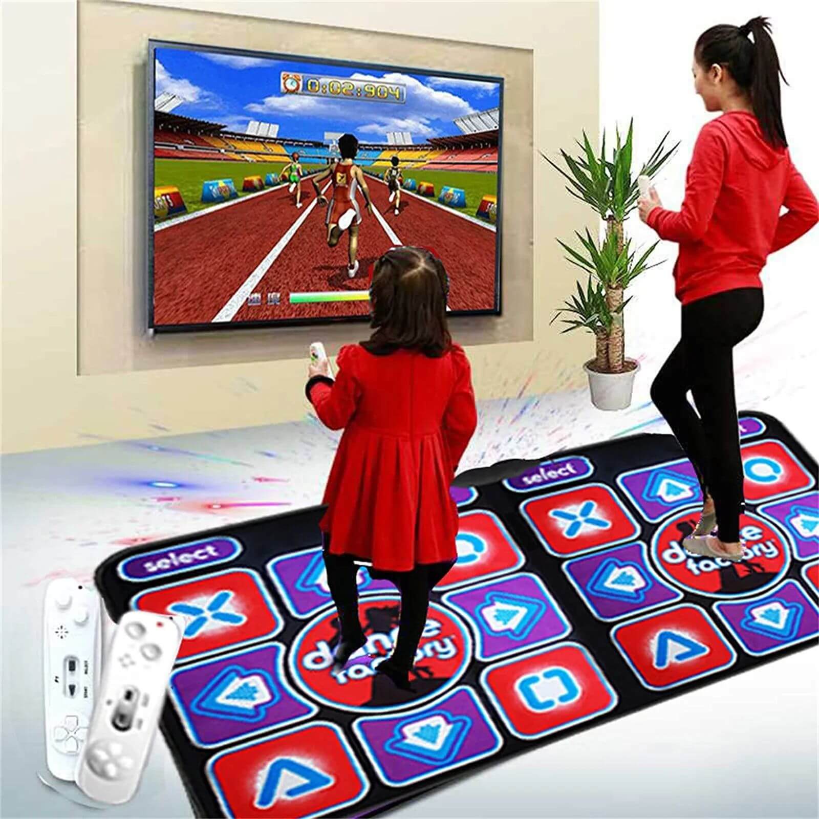 Interaktiv Dobbelt Dansemåtte til PC og TV Toy Tech Butik