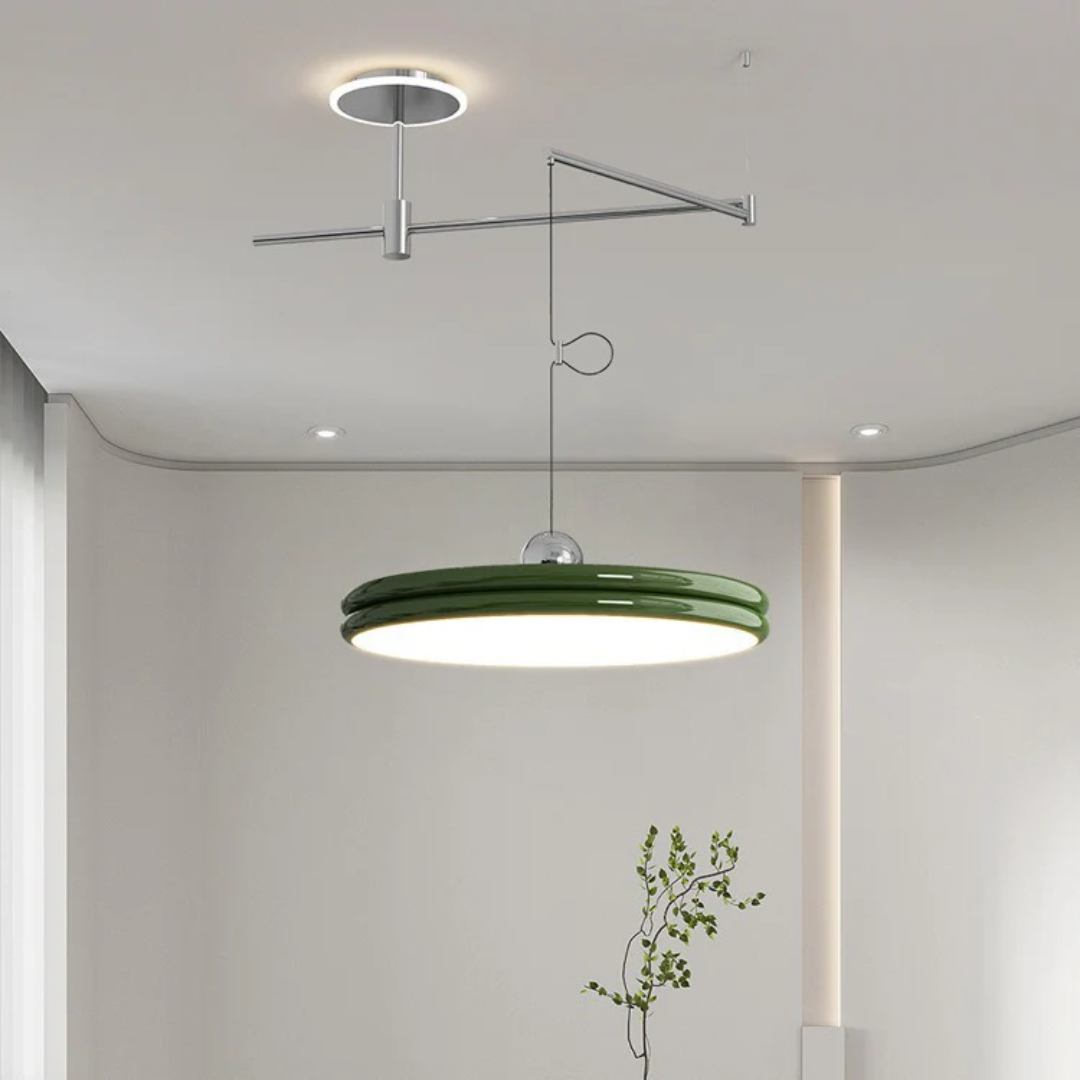 Loftlampe med Roterende Arme til Moderne Indretning Pendellampe Tech Butik Grøn Ø30cm