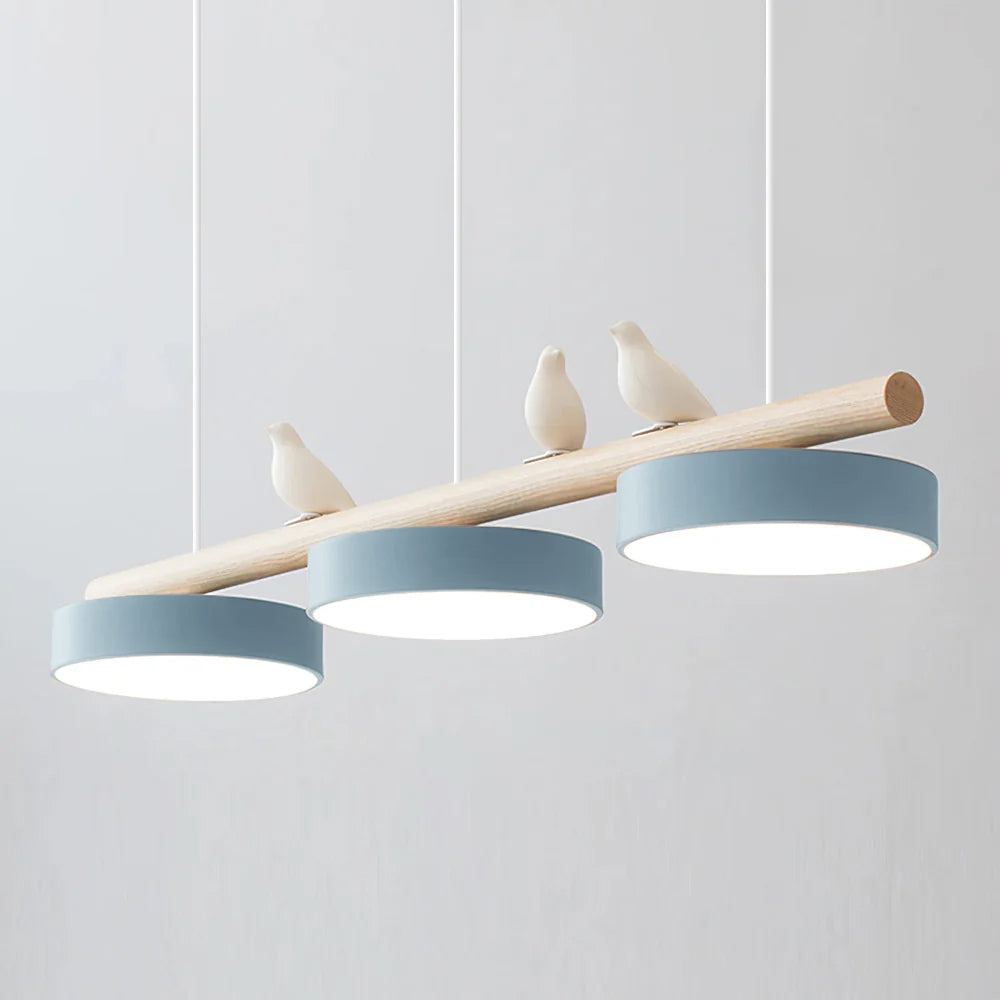 Justerbar LED Fugl Pendellampe for en Fredelig Atmosfære lampe Tech Butik Blå Hvid ledning Varmt lys
