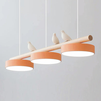 Justerbar LED Fugl Pendellampe for en Fredelig Atmosfære lampe Tech Butik Orange Hvid ledning Varmt lys