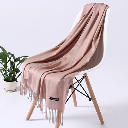 Dame Cashmere Vinterskærf – Tidløs Elegance & Luksuriøs Varme til Kolde Dage Scarfs Tech Butik Brun 200cm x 70cm