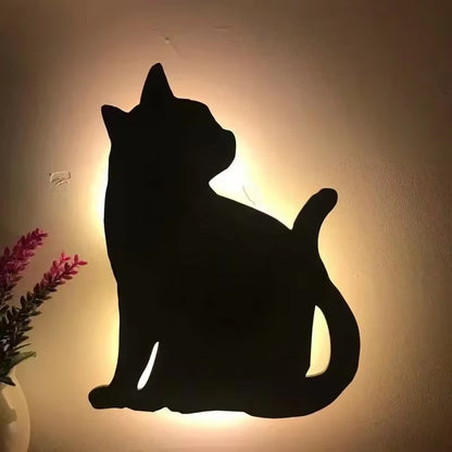 Katte Silhuet LED Sensorlampe til Hyggelig Stemningsbelysning Lamp Tech Butik Sæt dig