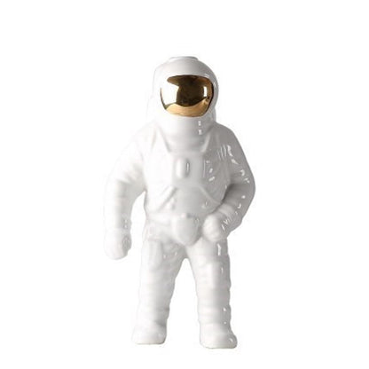 Astronaut Inspireret Dekorativ Vase til Moderne Interiør Dekoration Tech Butik Hvid S