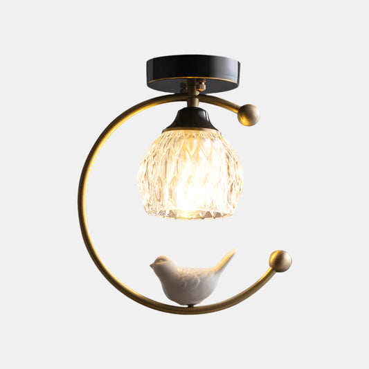 Keramisk Loftlampe med Fugledetalje og Elegante Former Loftslampe Tech Butik Default