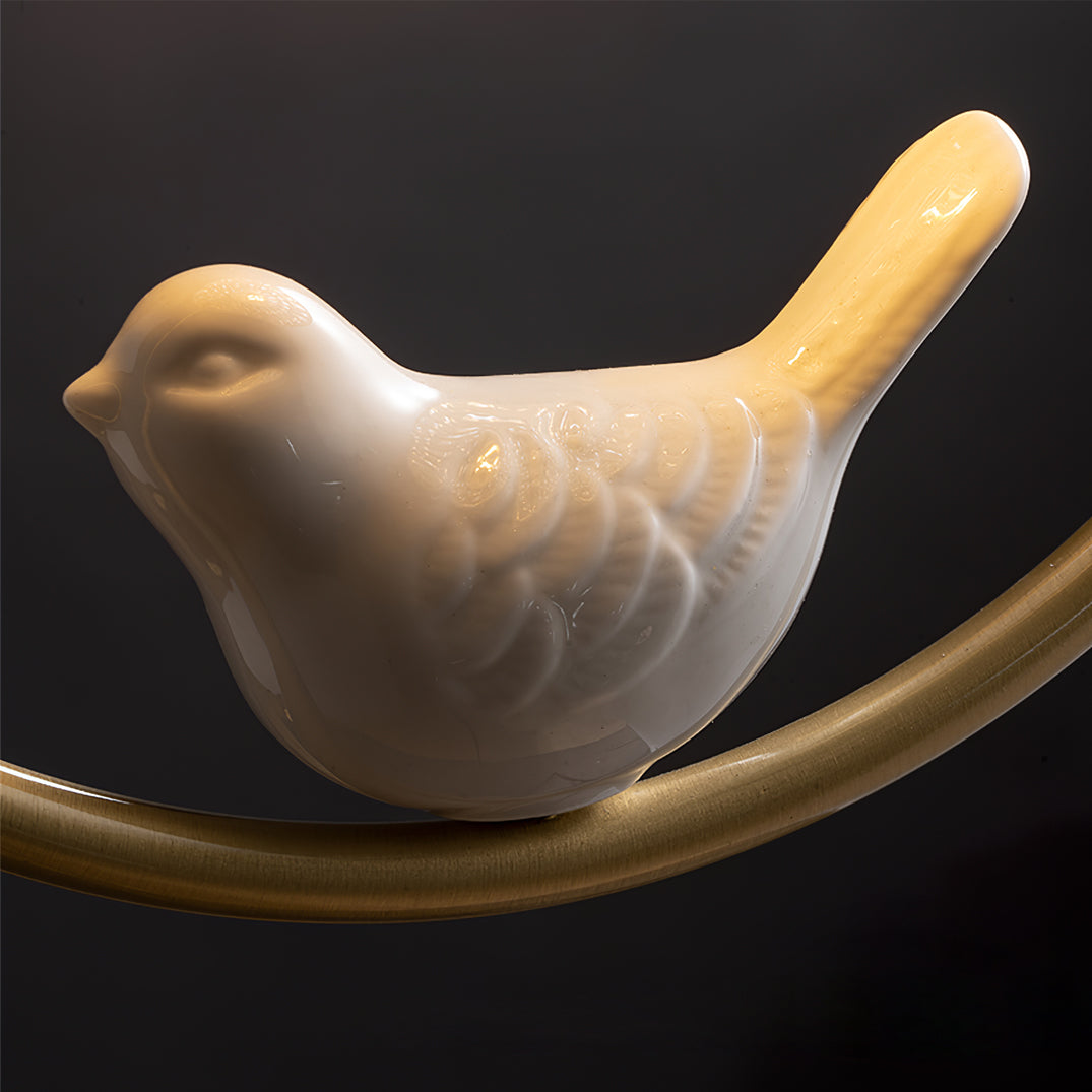 Keramisk Loftlampe med Fugledetalje og Elegante Former Loftslampe Tech Butik