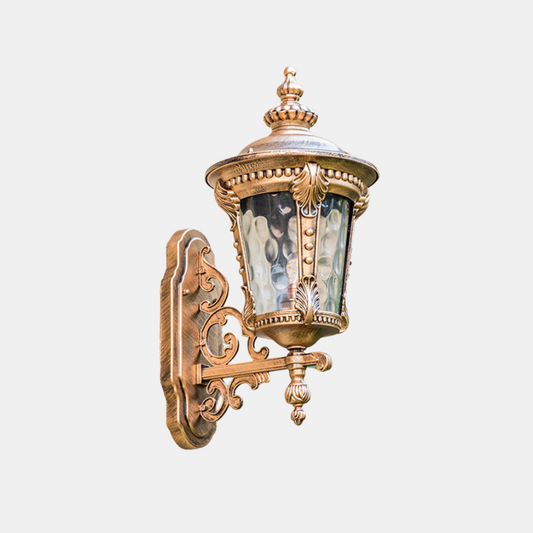 Klassisk Glas Væglanterne – Udendørs Vintage Belysning Udendørs belysning Tech Butik Guld D18*H36CM