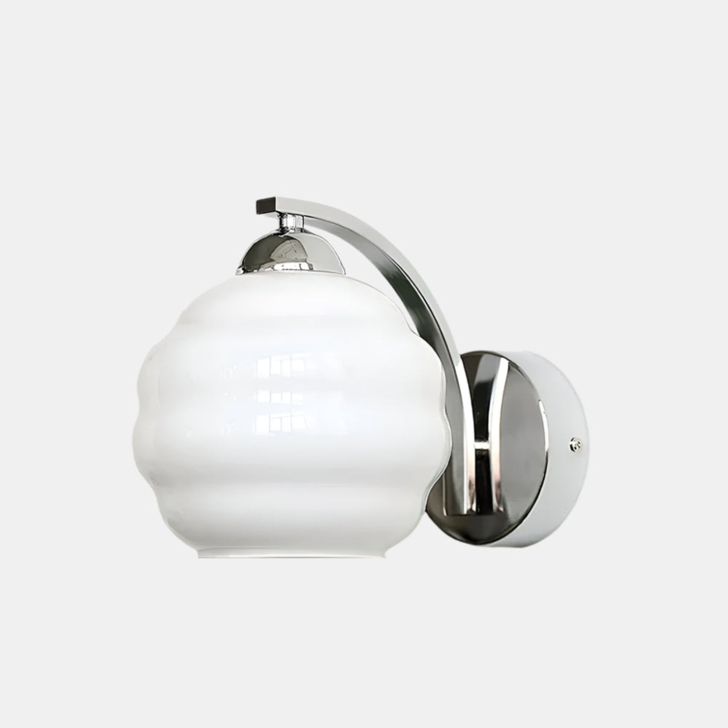 Klassisk Vintage Væglampe med Buet Glas Væglamper Tech Butik