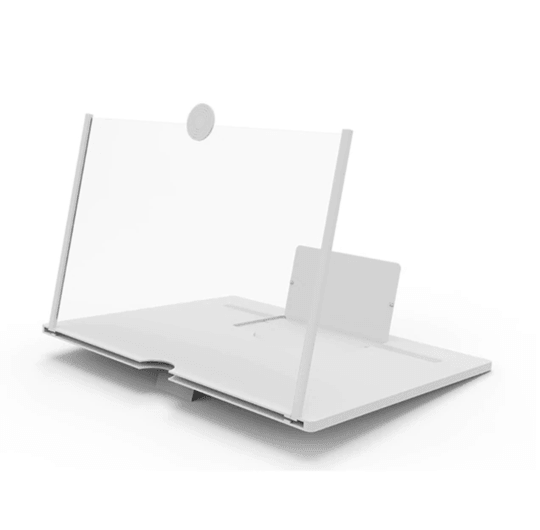 Bærbar Telefon Skærmforstørrer – HD Displayforstærker Med Stativ Gadgets Tech Butik Hvid