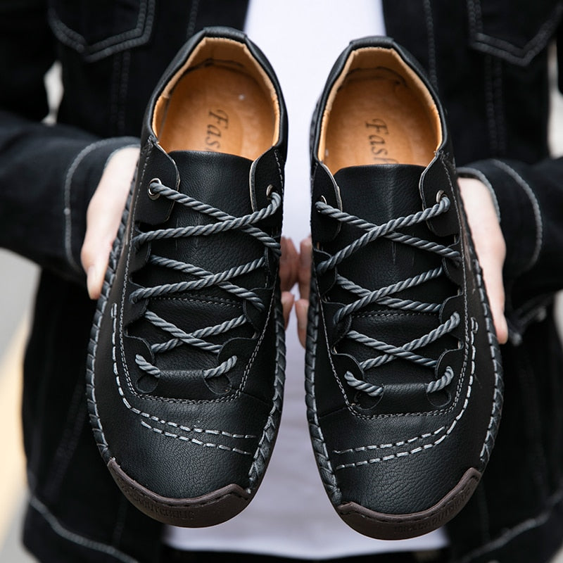 Ortopædiske Læder Vandresko til Mænd – Komfort Møder Støtte Herre ortopædiske sko Tech Butik