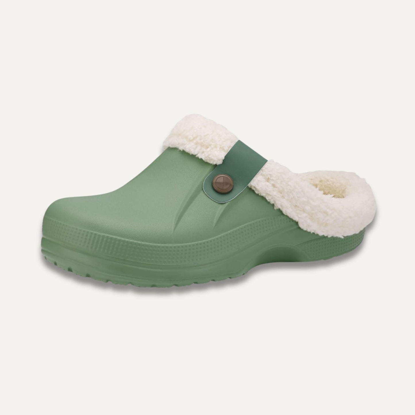 Fuzzy Clog Mules – Komfort møder funktionalitet Træsko Tech Butik Lys Grøn 6