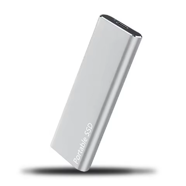 Kompakt 4TB USB-C Ekstern Harddisk med Hurtig Dataoverførsel til Bærbar Lagring Eksterne harddiske Tech Butik Sølv 4TB