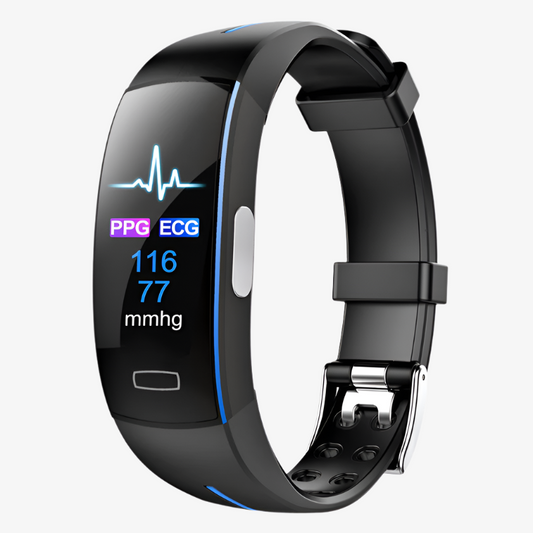 Kompakt Bluetooth Smartwatch med Sundhedsfunktioner Smart Watch Tech Butik Sort/Blå