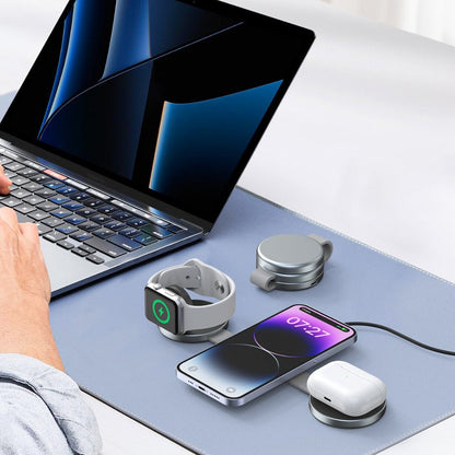 Kompakt Sammenklappelig 3-i-1 Trådløs Opladerstation Power Bank Tech Butik