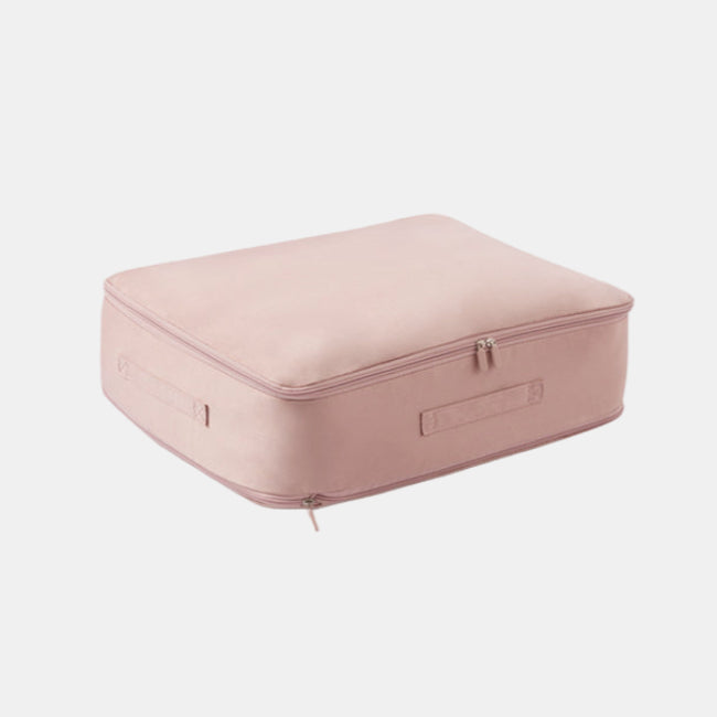 Komprimeringsopbevaringspose i Nylon – Pladsbesparende til Vintertøj og Dyner Kompressionsposer Tech Butik Rosa Stor - 54*42*30 cm