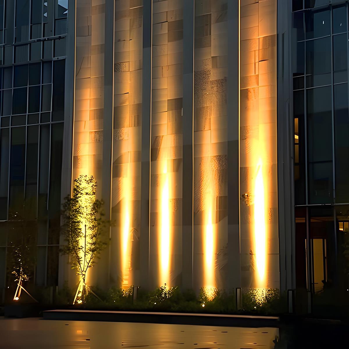 Kraftige vandtætte udendørs LED-spotlights til landskabsbelysning Spotbelysning Tech Butik Cylinder 10W Gul