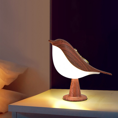 Kreativ Genopladelig LED Natlampe i Fugleform Lamp Tech Butik Brun