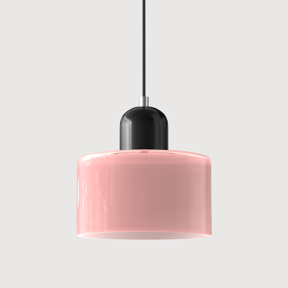 Kreativ Glaspendel Lampe til Elegant Belysning i Hjemmet Hængelamper Tech Butik Lyserød Sort