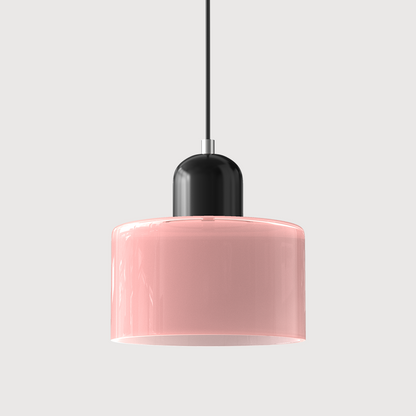 Kreativ Glaspendel Lampe til Elegant Belysning i Hjemmet Hængelamper Tech Butik Lyserød Sort