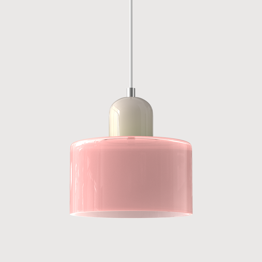 Kreativ Glaspendel Lampe til Elegant Belysning i Hjemmet Hængelamper Tech Butik Lyserød Beige