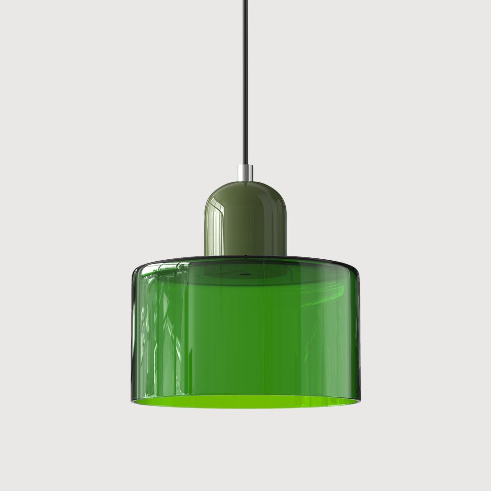 Kreativ Glaspendel Lampe til Elegant Belysning i Hjemmet Hængelamper Tech Butik Grøn Grøn