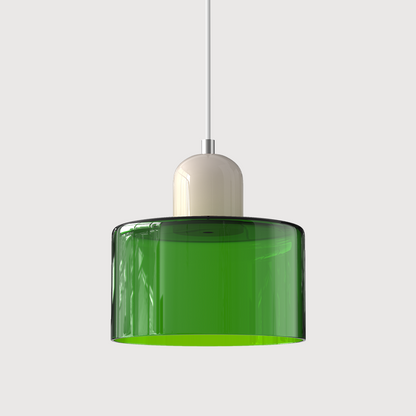 Kreativ Glaspendel Lampe til Elegant Belysning i Hjemmet Hængelamper Tech Butik Grøn Beige