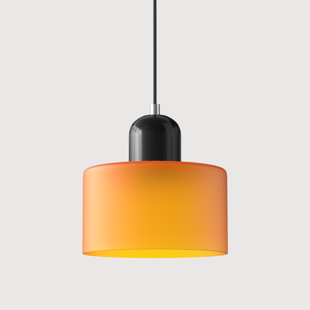Kreativ Glaspendel Lampe til Elegant Belysning i Hjemmet Hængelamper Tech Butik Orange Sort