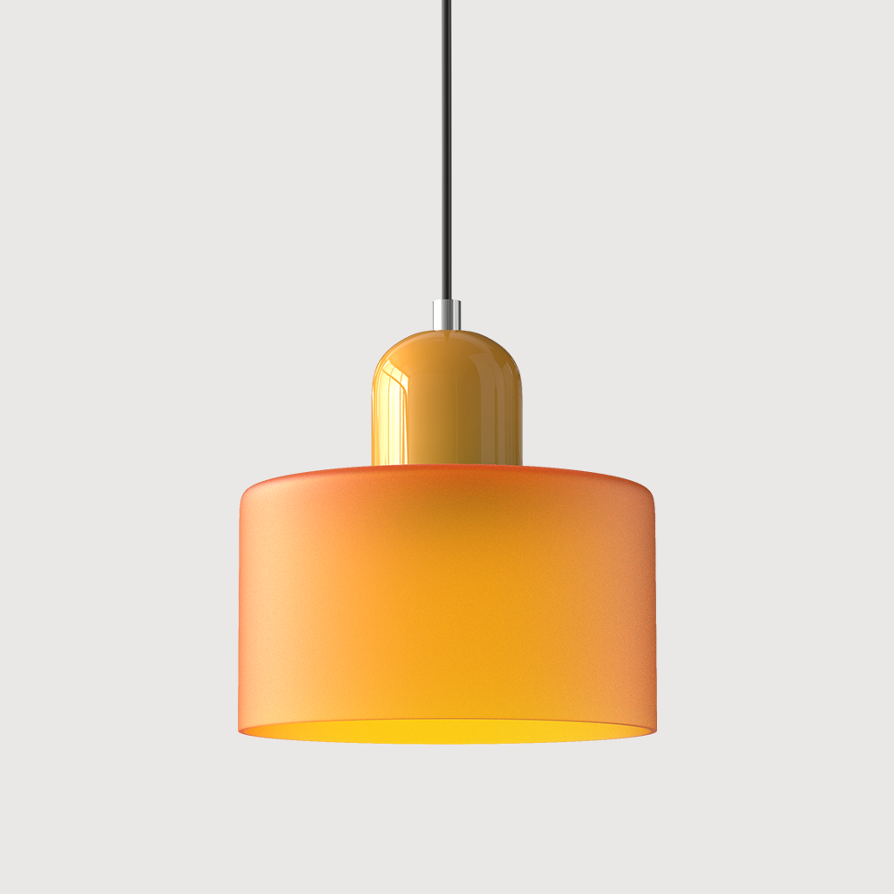 Kreativ Glaspendel Lampe til Elegant Belysning i Hjemmet Hængelamper Tech Butik Orange Gul